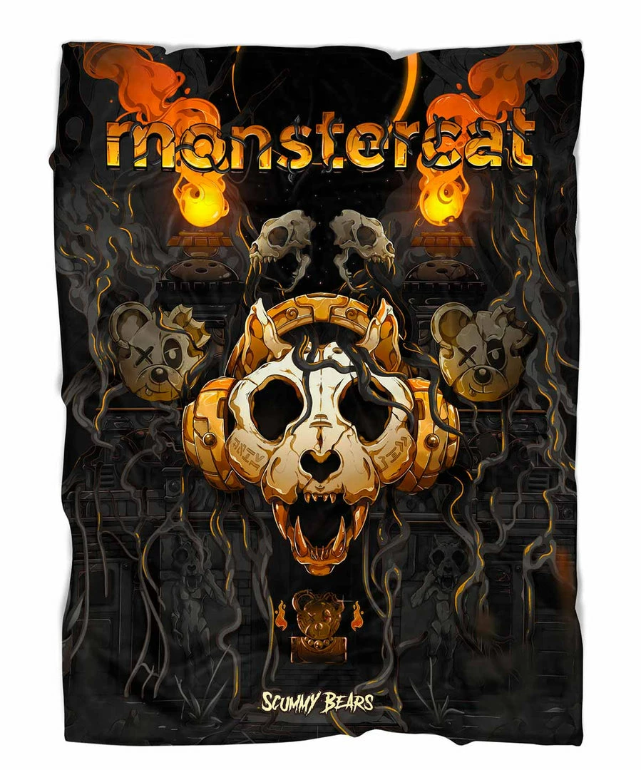 MONSTERCAT X SCUMMY BEARS - CIVILIZATIONS - SOFT AF BLANKET BLANKETS 1 MONSTERCAT X SCUMMY BEARS - CIVILIZATIONS - SOFT AF BLANKET BLANKETS