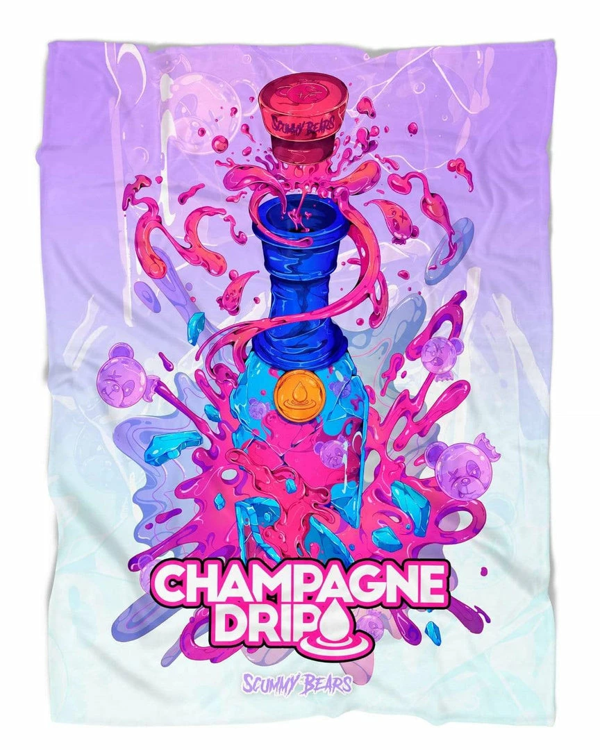 CHAMPAGNE DRIP X SCUMMY BEARS - BOTTLE DROP (DAY CLUB) - BLANKET 1 CHAMPAGNE DRIP X SCUMMY BEARS - BOTTLE DROP (DAY CLUB) - BLANKET