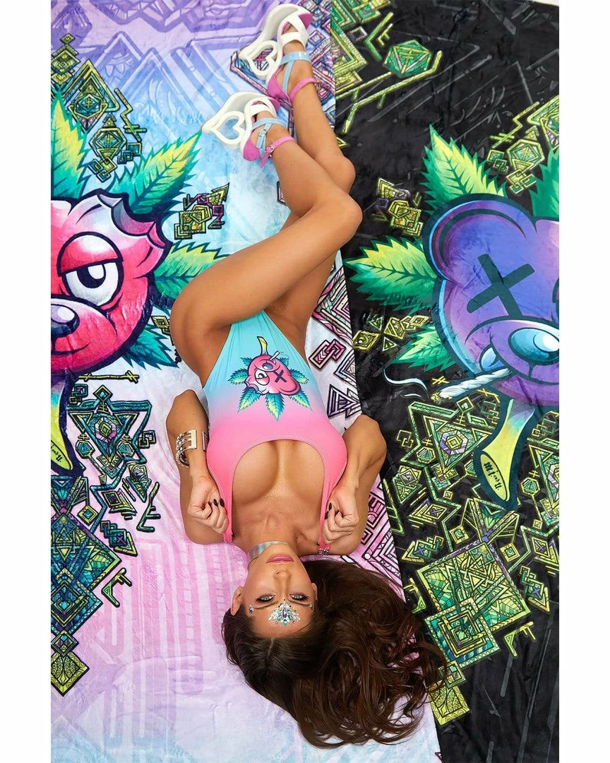 Scummy Bears MI+U - IVY BEAR (OG GREEN) - SOFT AF BLANKET 4 Scummy Bears MI+U - IVY BEAR (OG GREEN) - SOFT AF BLANKET