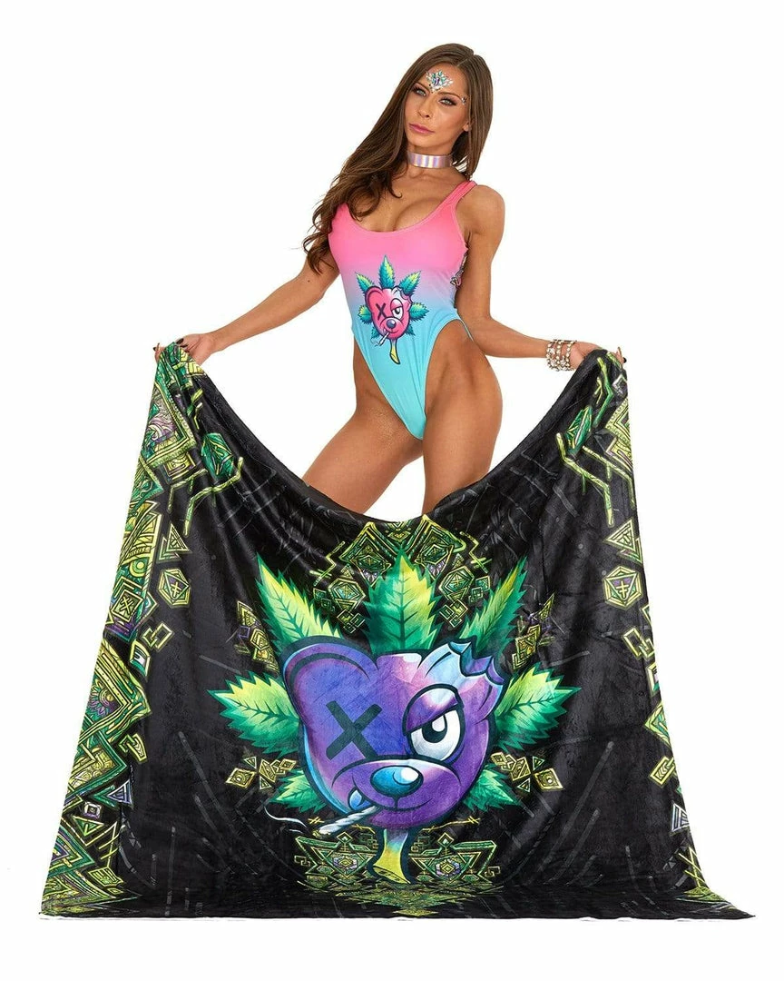 Scummy Bears MI+U - IVY BEAR (OG GREEN) - SOFT AF BLANKET 1 Scummy Bears MI+U - IVY BEAR (OG GREEN) - SOFT AF BLANKET