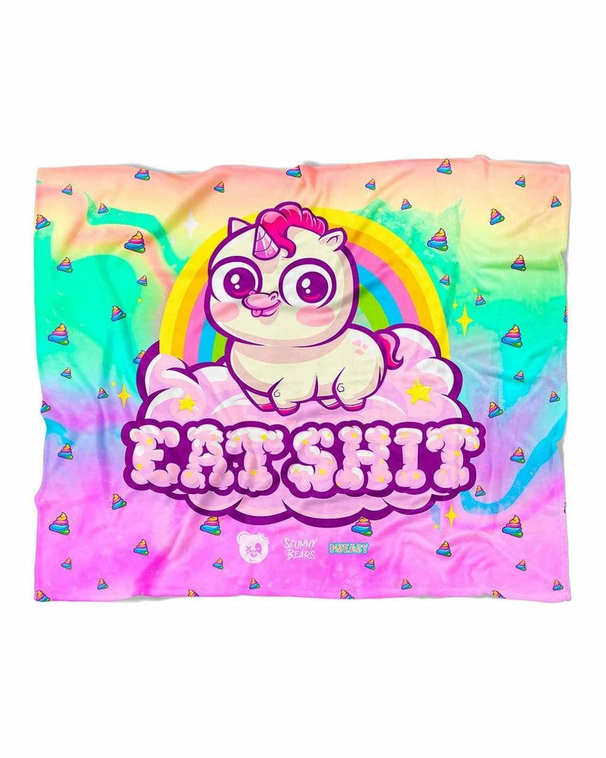 SCUMMY BEARS X MSEASY - EAT SHIT - SOFT AF BLANKET ACCESSORIES 1 SCUMMY BEARS X MSEASY - EAT SHIT - SOFT AF BLANKET ACCESSORIES