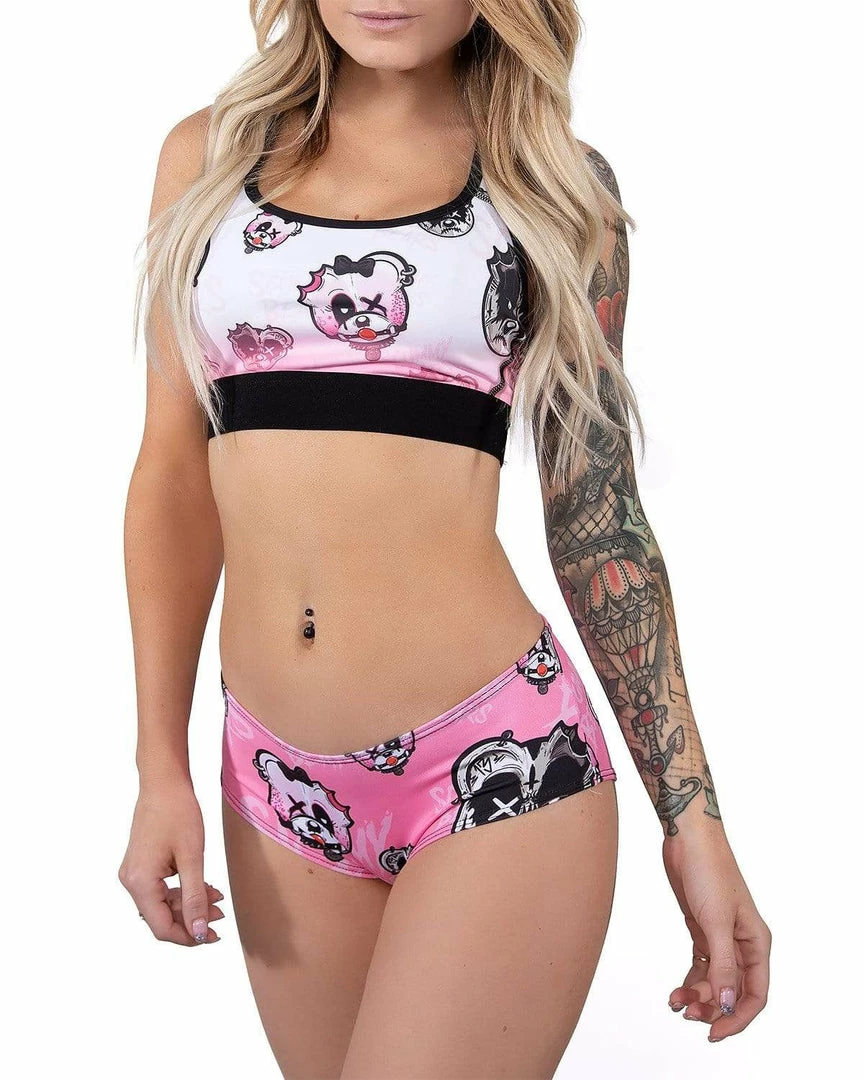 Scummy Bears BONDAGE BEARS (GOTH AF) - BOOTY SHORTS (BABYDOLL PINK) 1 Scummy Bears BONDAGE BEARS (GOTH AF) - BOOTY SHORTS (BABYDOLL PINK)