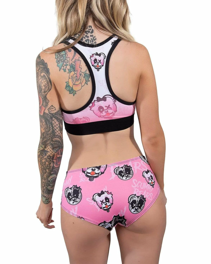 Scummy Bears BONDAGE BEARS (GOTH AF) - BOOTY SHORTS (BABYDOLL PINK) 2 Scummy Bears BONDAGE BEARS (GOTH AF) - BOOTY SHORTS (BABYDOLL PINK)