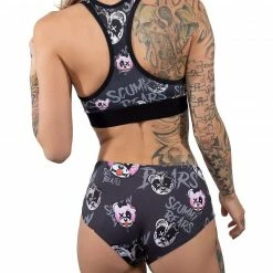 Scummy Bears BONDAGE BEARS (GOTH AF) - BOOTY SHORTS (BLACK)