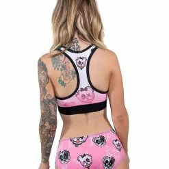 Scummy Bears BONDAGE BEARS (GOTH AF) - SPORTS BRA (BABYDOLL PINK)