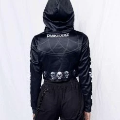 DARKSIDERZ X SCUMMY BEARS - DARK VISIONZ - CROP HOODIE