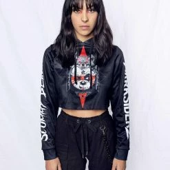 DARKSIDERZ X SCUMMY BEARS - DARK VISIONZ - CROP HOODIE