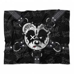 Scummy Bears GOTH BEAR (GOTH AF) - BLANKET (BLACK) ACCESSORIES