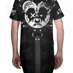 Scummy Bears CLOTHES AND STUFF GOTH BEAR (GOTH AF) - LONG TEE (BLACK)