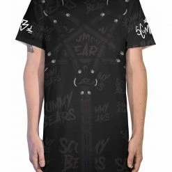 Scummy Bears CLOTHES AND STUFF GOTH BEAR (GOTH AF) - LONG TEE (BLACK)