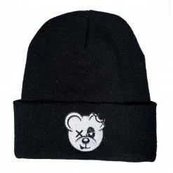 Reach MFG OISHI - BEAR METAL BEANIE (BLACK/WHITE)