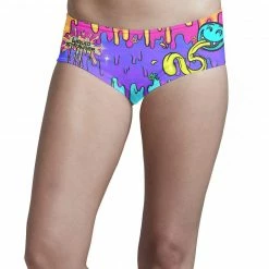 CLOTHES AND STUFF LIQUID STRANGER X SCUMMY BEARS - LAVA - BOOTY SHORTS