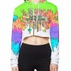 LIQUID STRANGER X SCUMMY BEARS - LAVA - CROP HOODIE