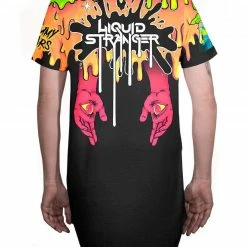 LIQUID STRANGER X SCUMMY BEARS - LAVA - LONG TEE