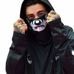 Scummy Bears ACCESSORIES GOTH BEAR (GOTH AF) - SEAMLESS MASK (BLACK)