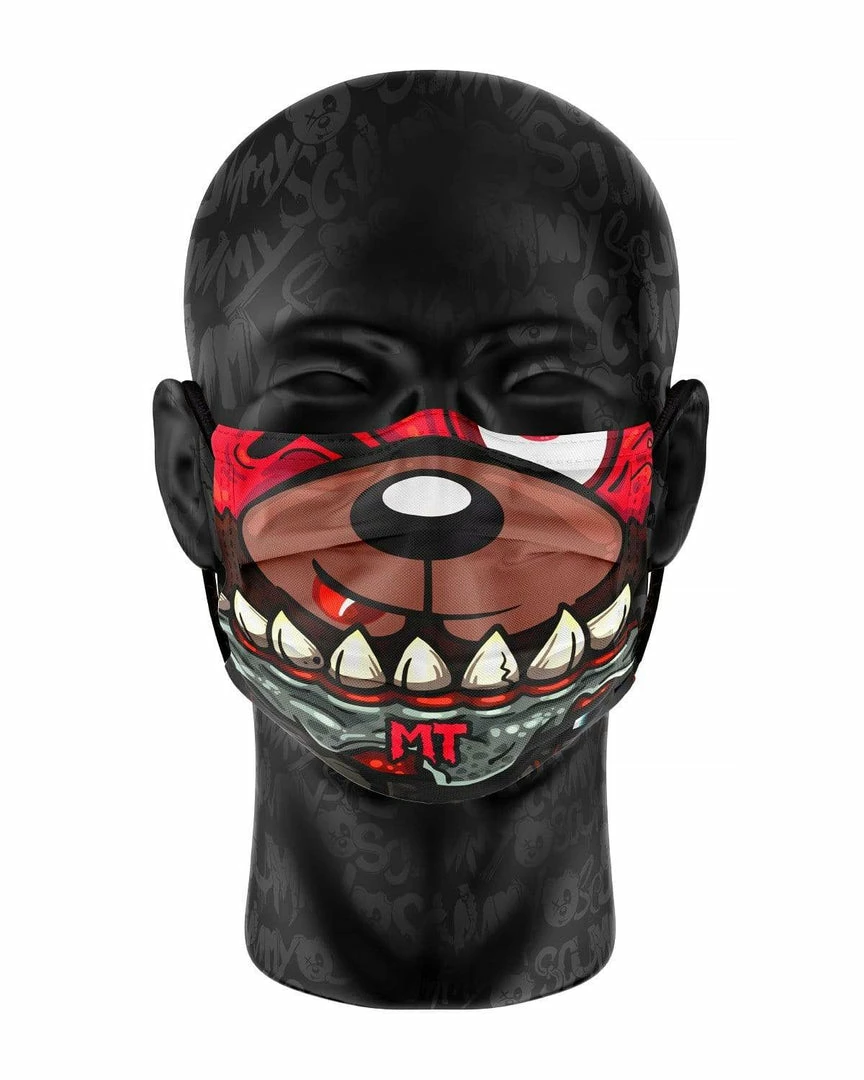 MIDNIGHT TYRANNOSAURUS X SCUMMY BEARS - FACE MASK ACCESSORIES 3 MIDNIGHT TYRANNOSAURUS X SCUMMY BEARS - FACE MASK ACCESSORIES