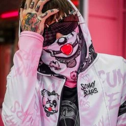 Scummy Bears ACCESSORIES BRATTY BEAR (GOTH AF) - SEAMLESS MASK (BABYDOLL PINK)