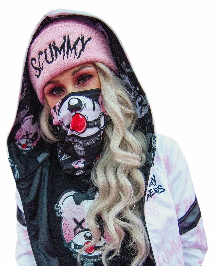 Scummy Bears BRATTY BEAR (GOTH AF) - SEAMLESS MASK (BLACK) ACCESSORIES 1 Scummy Bears BRATTY BEAR (GOTH AF) - SEAMLESS MASK (BLACK) ACCESSORIES