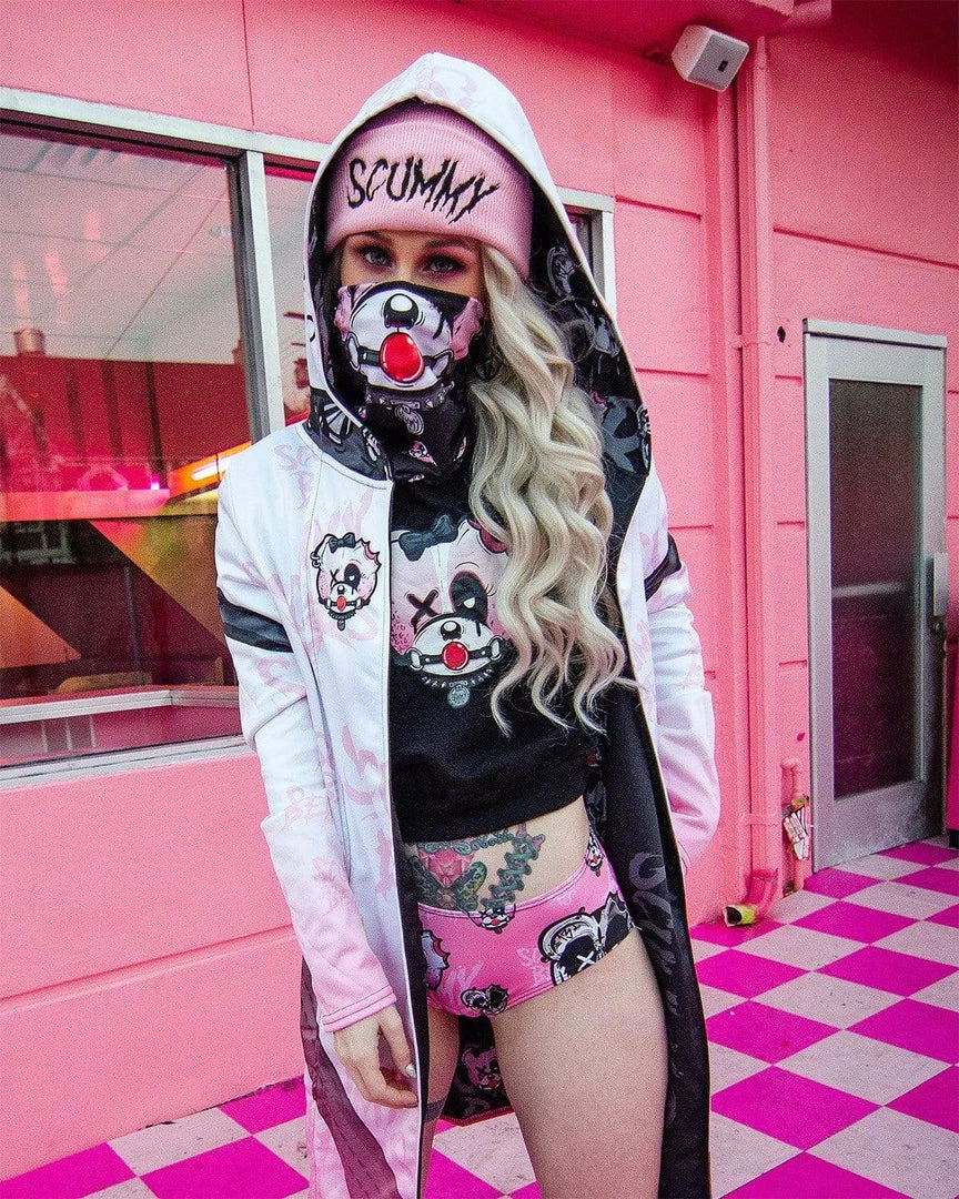 Scummy Bears BRATTY BEAR (GOTH AF) - SEAMLESS MASK (BLACK) ACCESSORIES 2 Scummy Bears BRATTY BEAR (GOTH AF) - SEAMLESS MASK (BLACK) ACCESSORIES