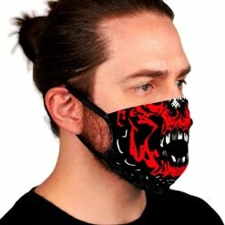 Scummy Bears SCUMMY CARES - BLOODY RED - FACE MASK ACCESSORIES
