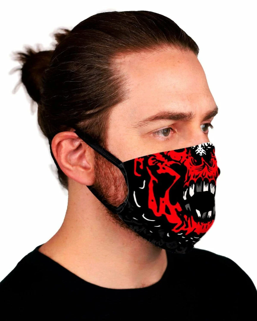 Scummy Bears SCUMMY CARES - BLOODY RED - FACE MASK ACCESSORIES 2 Scummy Bears SCUMMY CARES - BLOODY RED - FACE MASK ACCESSORIES