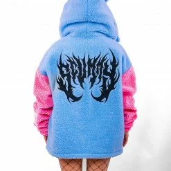Scummy Bears FUZZY THINGZZ - OVERSIZED HIBERNATION JACKET (BLUE/PINK)