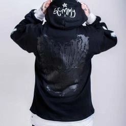 Scummy Bears GOTH AF - GOTH BEAR - TWO-TONE HOODIE