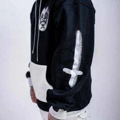 Scummy Bears GOTH AF - GOTH BEAR - TWO-TONE HOODIE