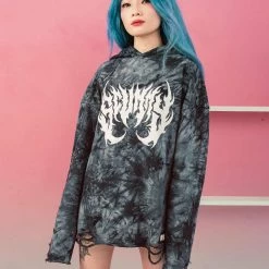 Scummy Bears OISHI - BEAR METAL - TIE-DYE HOODIE CLOTHES AND STUFF