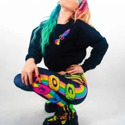 COM3T X SCUMMY BEARS - SPACE KANDI - CROP SWEATSHIRT TOPS