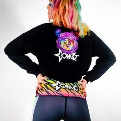 COM3T X SCUMMY BEARS - SPACE KANDI - CROP SWEATSHIRT TOPS