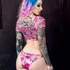 Scummy Bears OISHI - GLAMOUFLAGE (PINKU) - 2-PIECE FISHNET SET CLOTHES AND STUFF