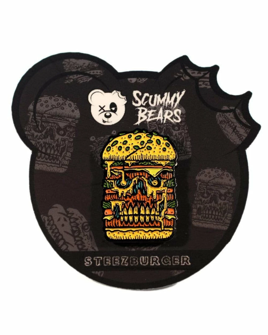 Scummy Bears ACCESSORIES STEEZBURGER PIN 1 Scummy Bears ACCESSORIES STEEZBURGER PIN