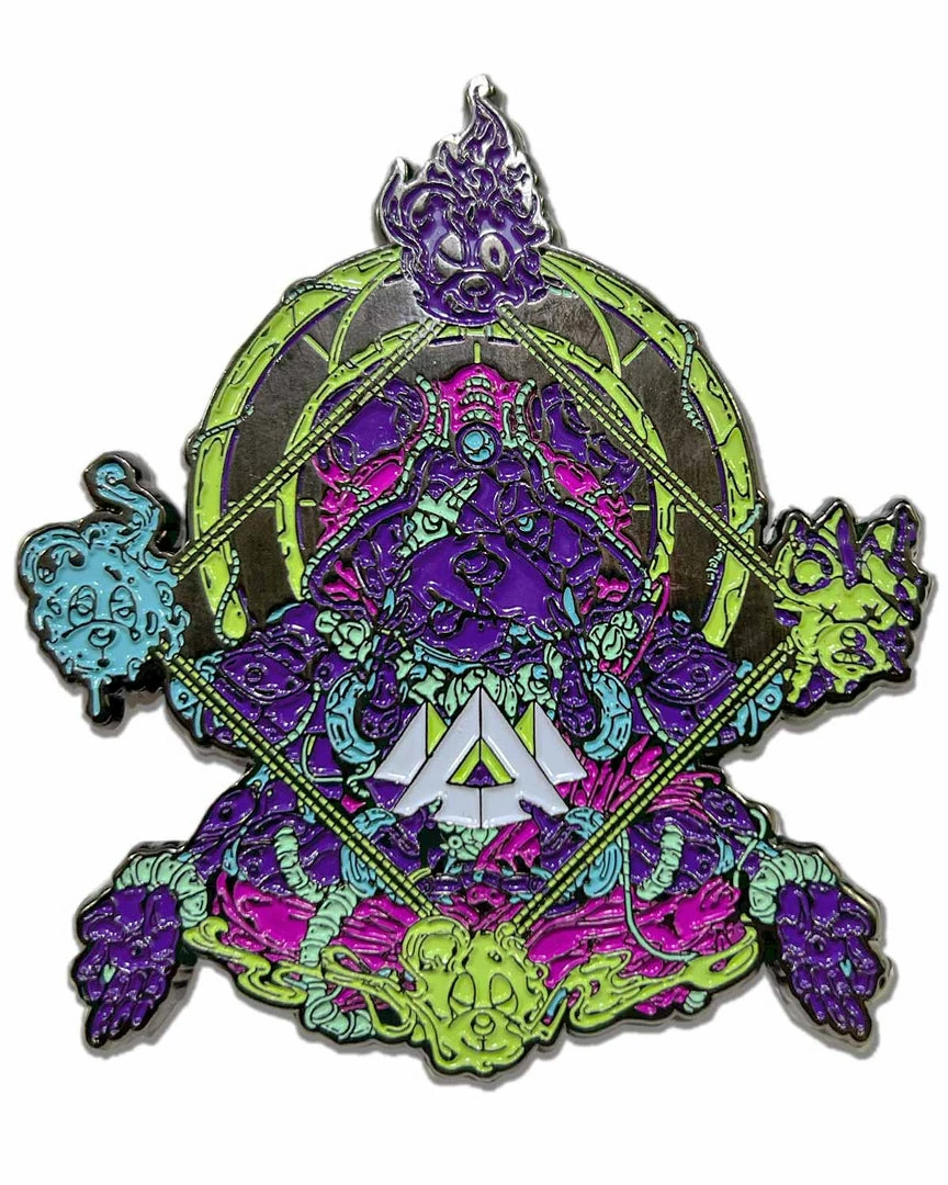 WAKAAN X SCUMMY BEARS - ANCIENT ALIENS - 3.5" DARK SILVER PIN 3 WAKAAN X SCUMMY BEARS - ANCIENT ALIENS - 3.5" DARK SILVER PIN