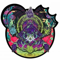 WAKAAN X SCUMMY BEARS - ANCIENT ALIENS - 3.5" DARK SILVER PIN