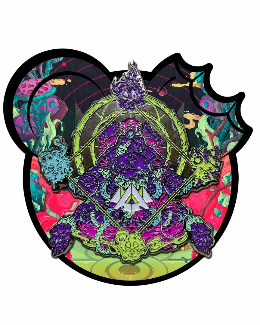 WAKAAN X SCUMMY BEARS - ANCIENT ALIENS - 3.5" DARK SILVER PIN 1 WAKAAN X SCUMMY BEARS - ANCIENT ALIENS - 3.5" DARK SILVER PIN