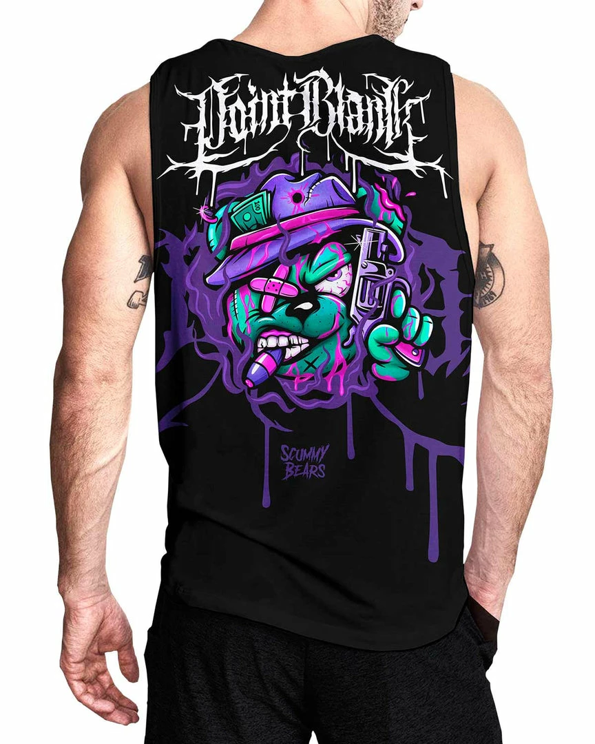 T-SHIRTS & TANKS POINT.BLANK X SCUMMY BEARS - HEADSHOT MUSCLE TEE 1 T-SHIRTS & TANKS POINT.BLANK X SCUMMY BEARS - HEADSHOT MUSCLE TEE