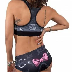 Scummy Bears RESTRAINED (GOTH AF) - BOOTY SHORTS (BLACK)