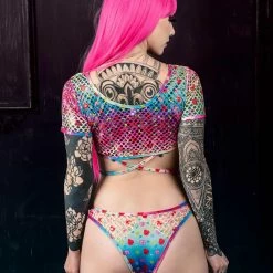 Scummy Bears CLOTHES AND STUFF SCUMMY ORIGINALS - SWEETHEARTS - 2-PIECE FISHNET SET