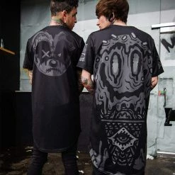 Scummy Bears CLOTHES AND STUFF SEANCE (GOTH AF) - LONG TEE (BLACKED OUT)