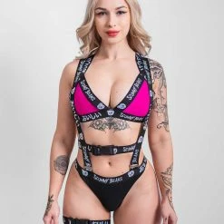 Scummy Bears TOPS OISHI - TECH BIKINI TOP (PINK/BLACK) 5 Scummy Bears TOPS OISHI - TECH BIKINI TOP (PINK/BLACK)