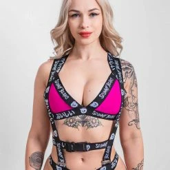 Scummy Bears TOPS OISHI - TECH BIKINI TOP (PINK/BLACK)
