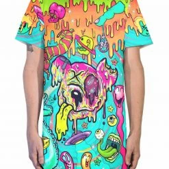 CLOTHES AND STUFF LIQUID STRANGER X SCUMMY BEARS - WEIRD & WONDERFUL - LONG TEE