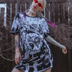 LIQUID STRANGER X SCUMMY BEARS - WEIRD & WONDERFUL (NIGHT) - LONG TEE