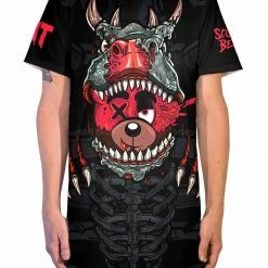 MIDNIGHT TYRANNOSAURUS X SCUMMY BEARS - BONEYARD - LONG TEE CLOTHES AND STUFF