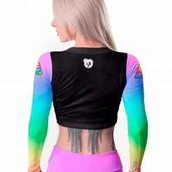 SCUMMY BEARS X MSEASY - EAT SHIT - LONG SLEEVE CROP TOP