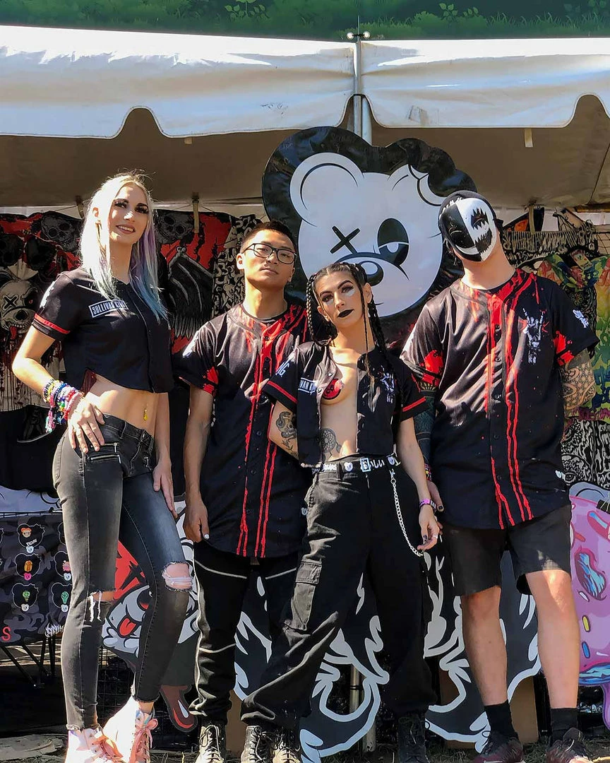 CLOTHES AND STUFF SULLIVAN KING X SCUMMY BEARS - SPINE COLLECTOR (BLACK) - BASEBALL JERSEY 3 CLOTHES AND STUFF SULLIVAN KING X SCUMMY BEARS - SPINE COLLECTOR (BLACK) - BASEBALL JERSEY