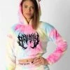Scummy Bears OISHI - BEAR METAL - FUZZY THINGZZ CROP HOODIE (UNICORN)