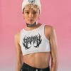 Scummy Bears OISHI - BEAR METAL (WHITE) - SHORT CROP TANK CLOTHES AND STUFF