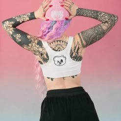 Scummy Bears OISHI - BEAR METAL (WHITE) - SHORT CROP TANK CLOTHES AND STUFF